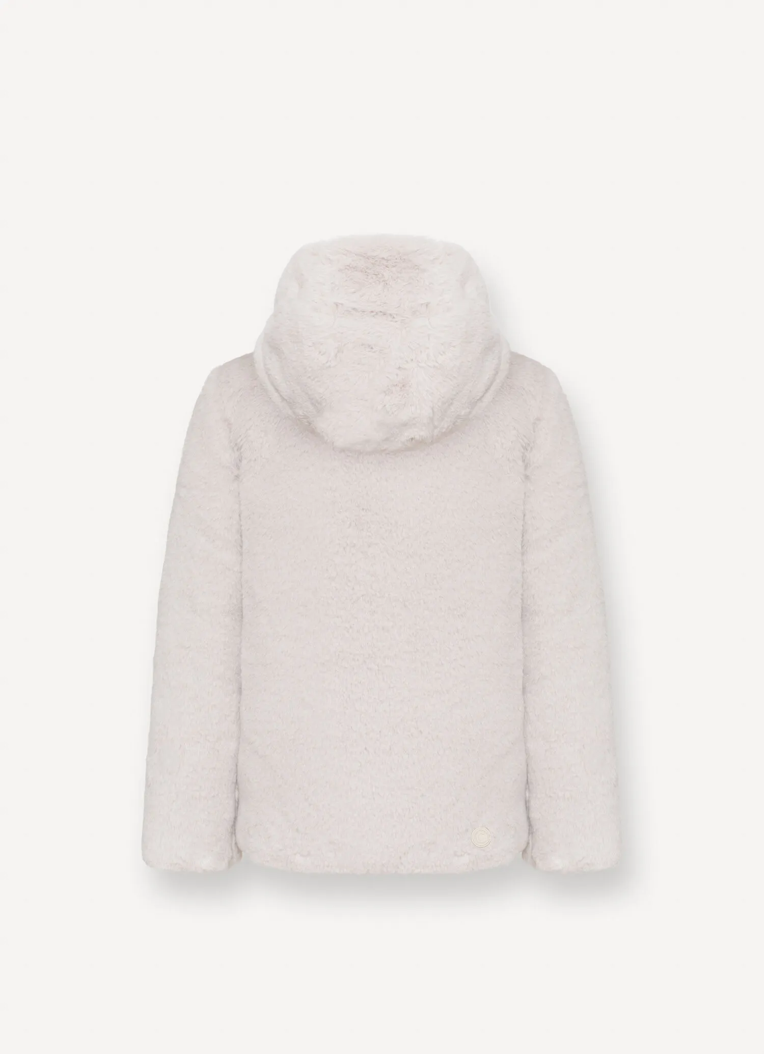 Reversible faux fur down jacket