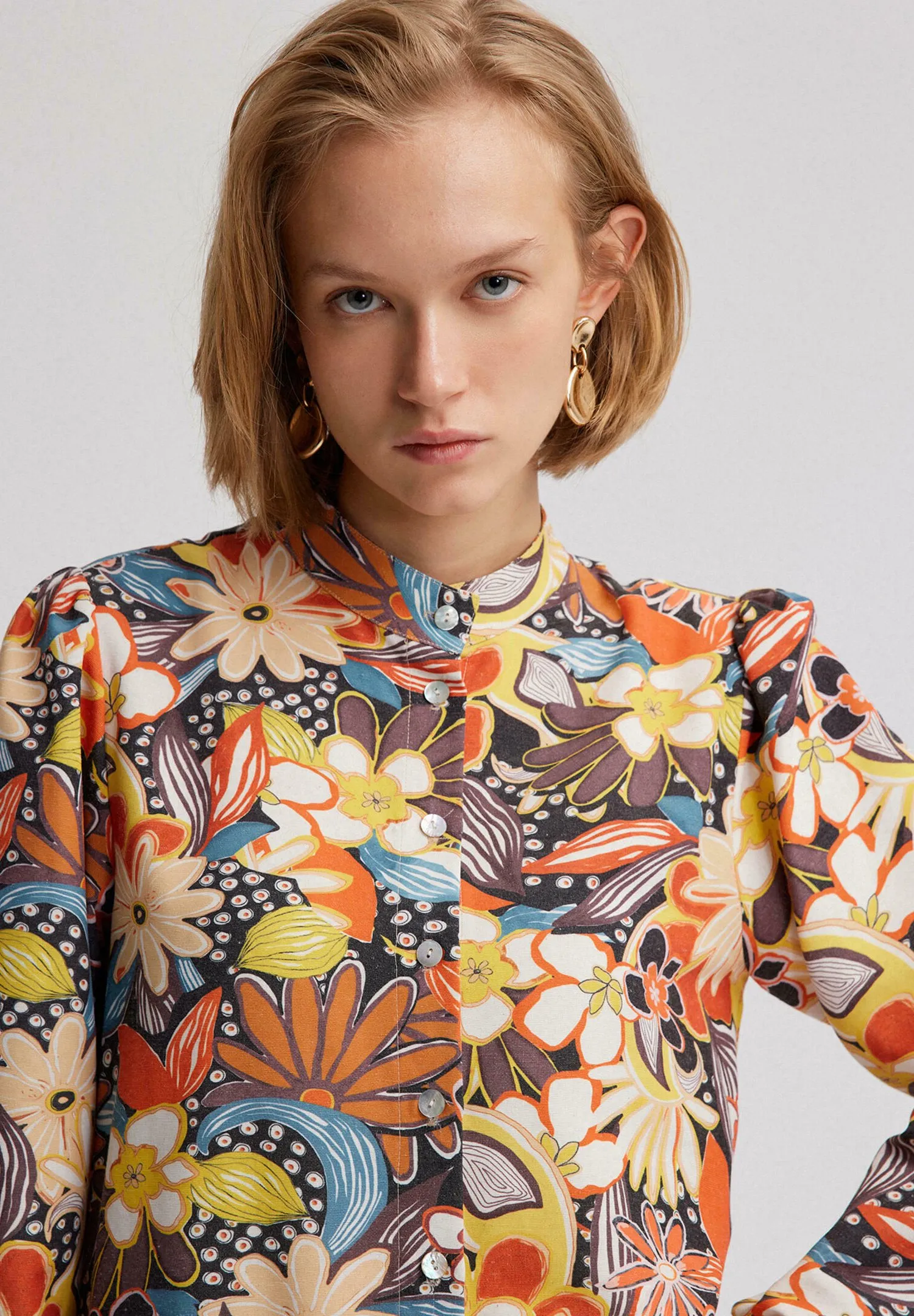 RUFFLE DETAILED FLORAL - Vestito lungo