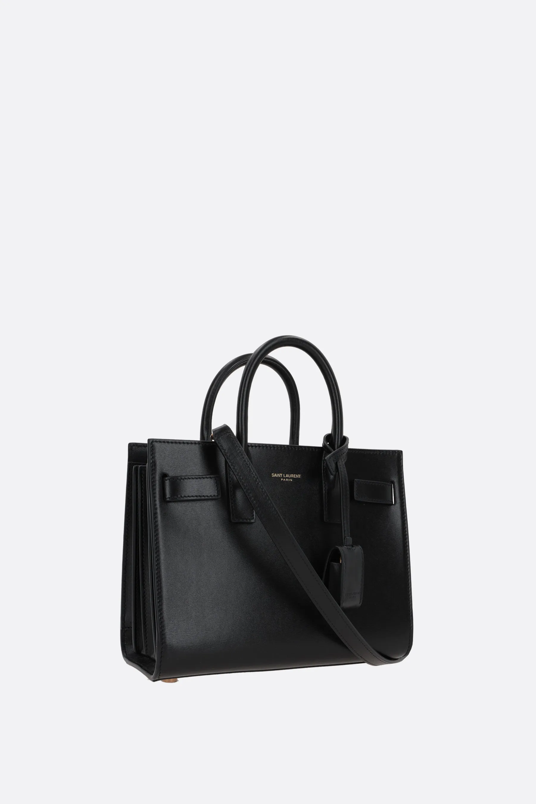 SAINT LAURENT borsa a mano Sac de Jour nano in pelle lucida