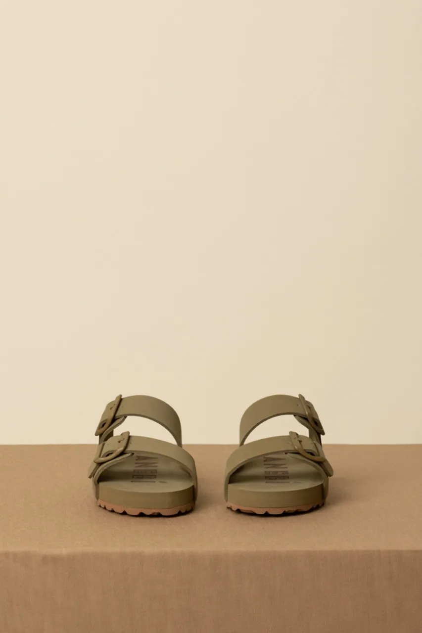 Sandali con fibbie Eva Swim KAKI GREEN