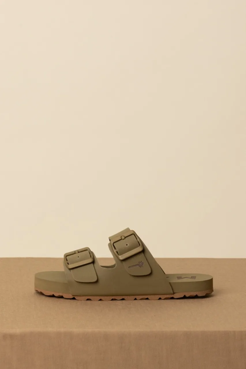 Sandali con fibbie Eva Swim KAKI GREEN