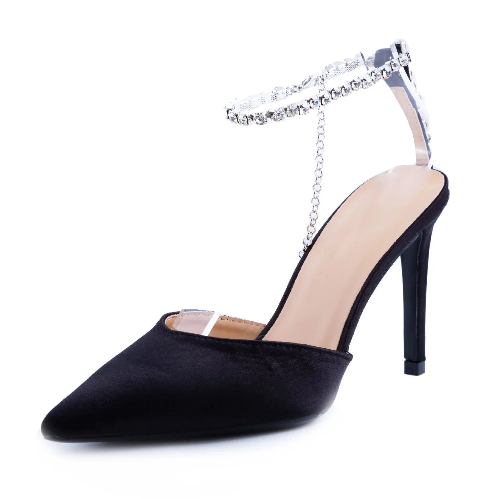 Sandali Donna Scarpe Sabot Cinturino Strass M516