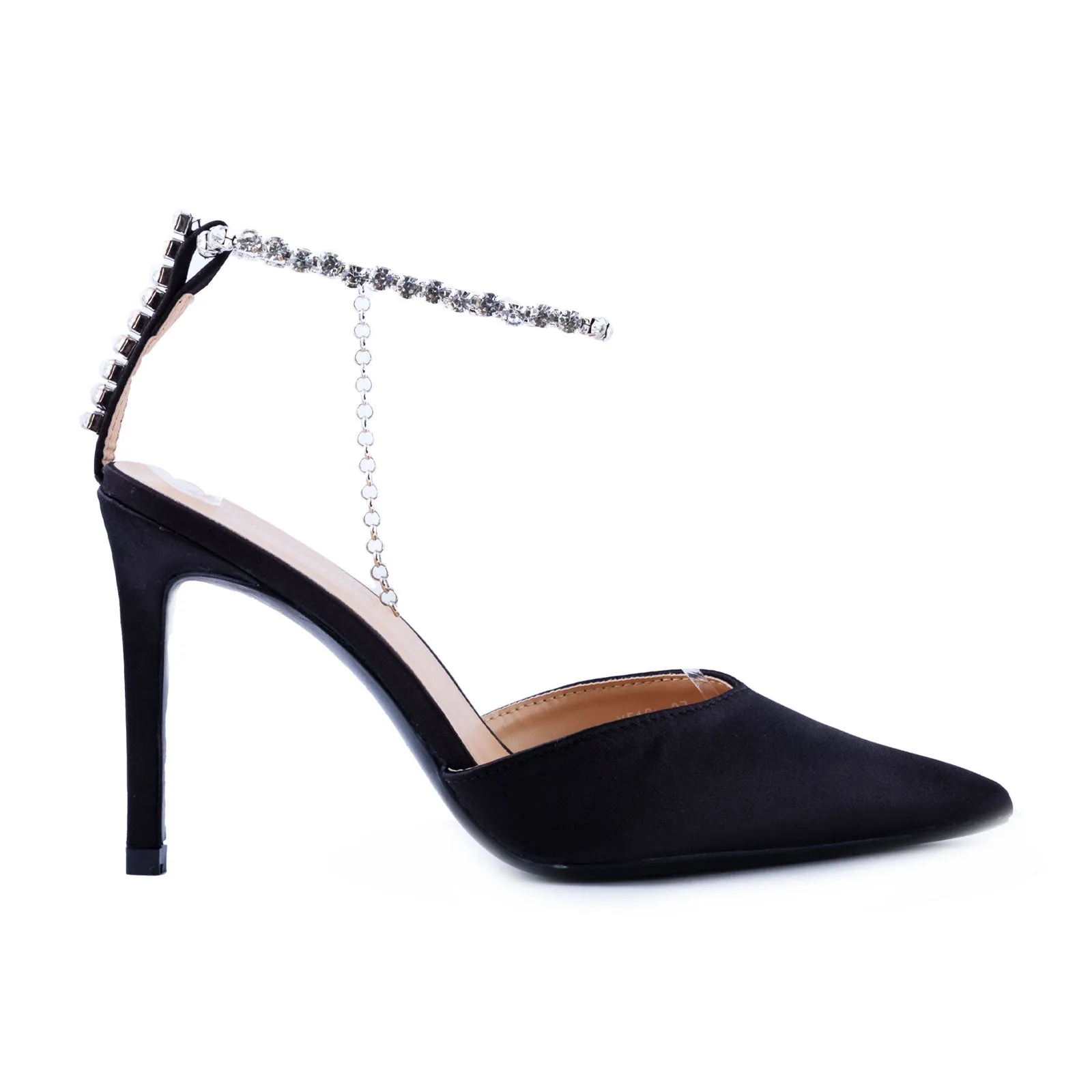 Sandali Donna Scarpe Sabot Cinturino Strass M516