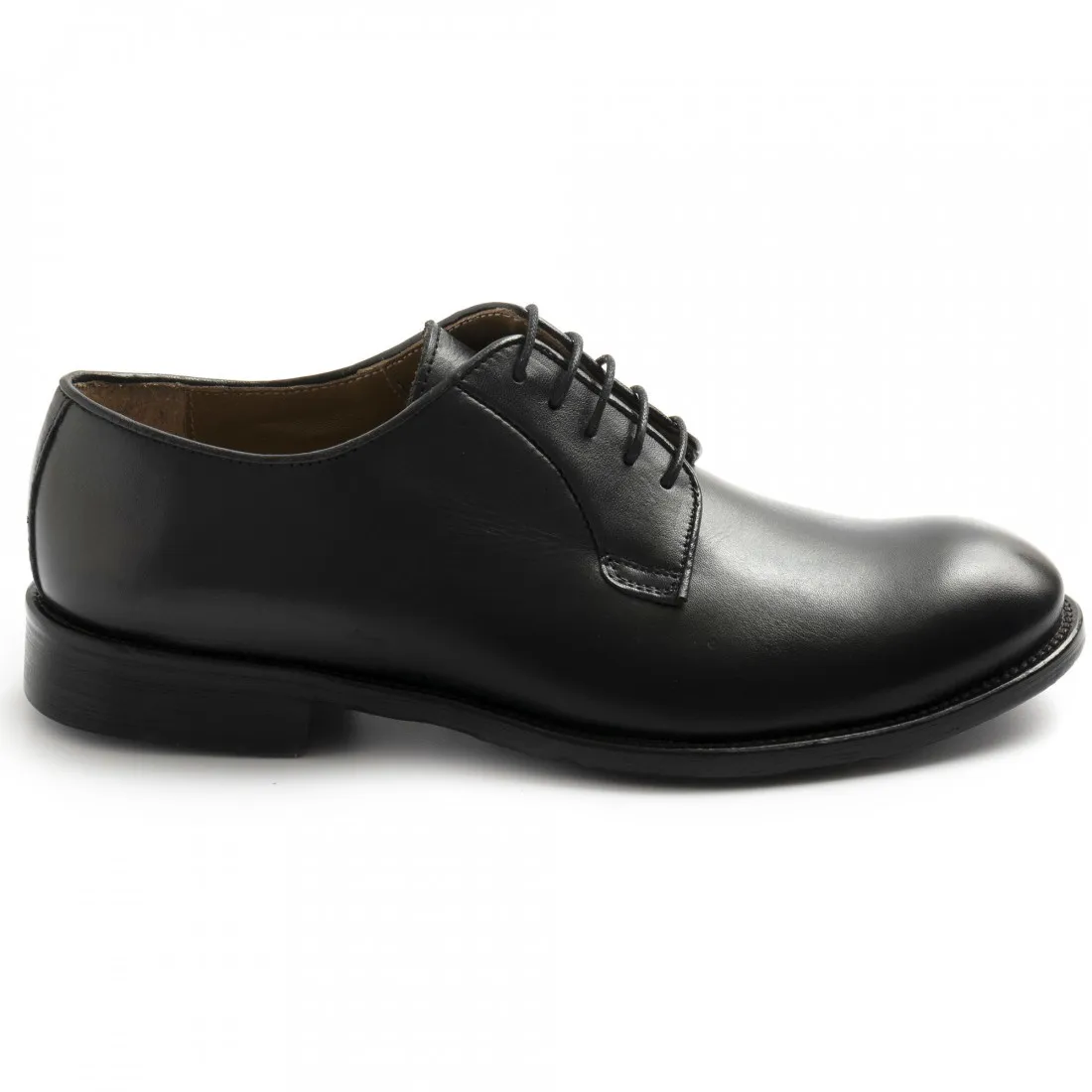 Scarpa allacciata derby Sangiorgio in pelle nera