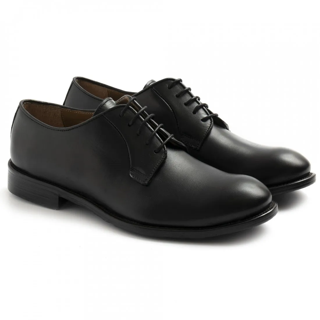 Scarpa allacciata derby Sangiorgio in pelle nera
