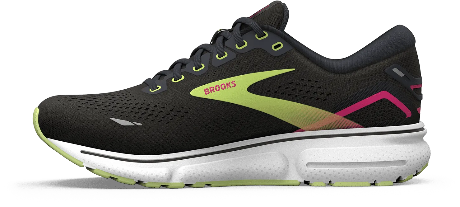 SCARPA DA RUNNING DA DONNA BROOKS GHOST 15 BLACK/EBONY/SHARP GREEN 120380 1B083