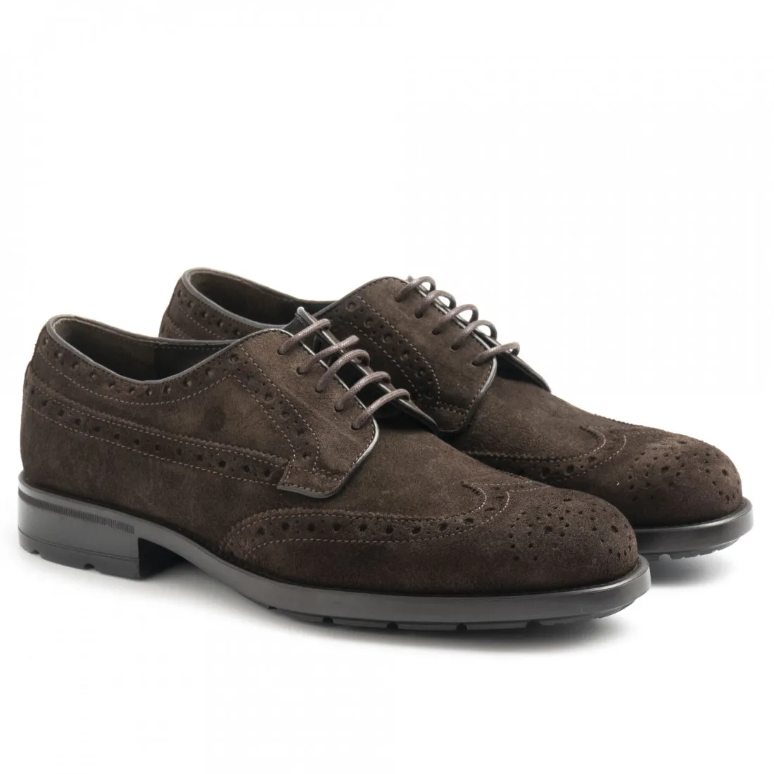 Scarpa derby Marco Ferretti marrone in camoscio