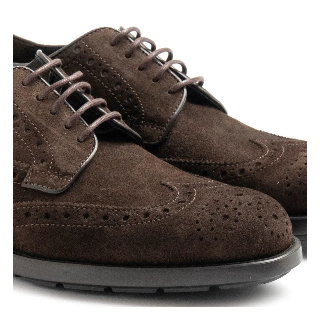 Scarpa derby Marco Ferretti marrone in camoscio