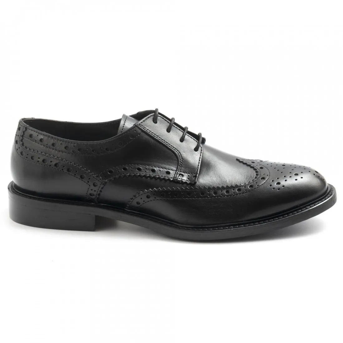 Scarpa derby uomo Sangiorgio nera in pelle