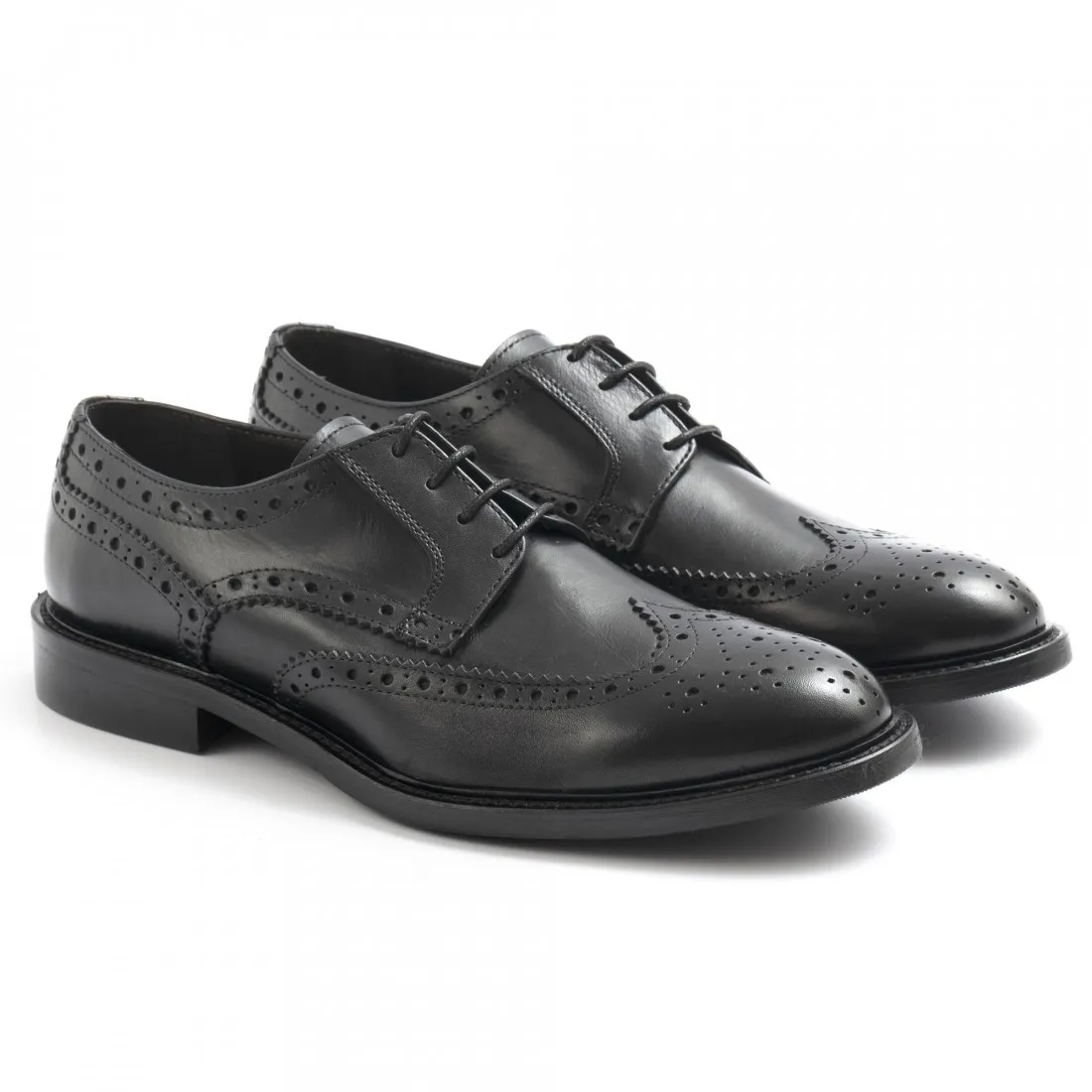 Scarpa derby uomo Sangiorgio nera in pelle