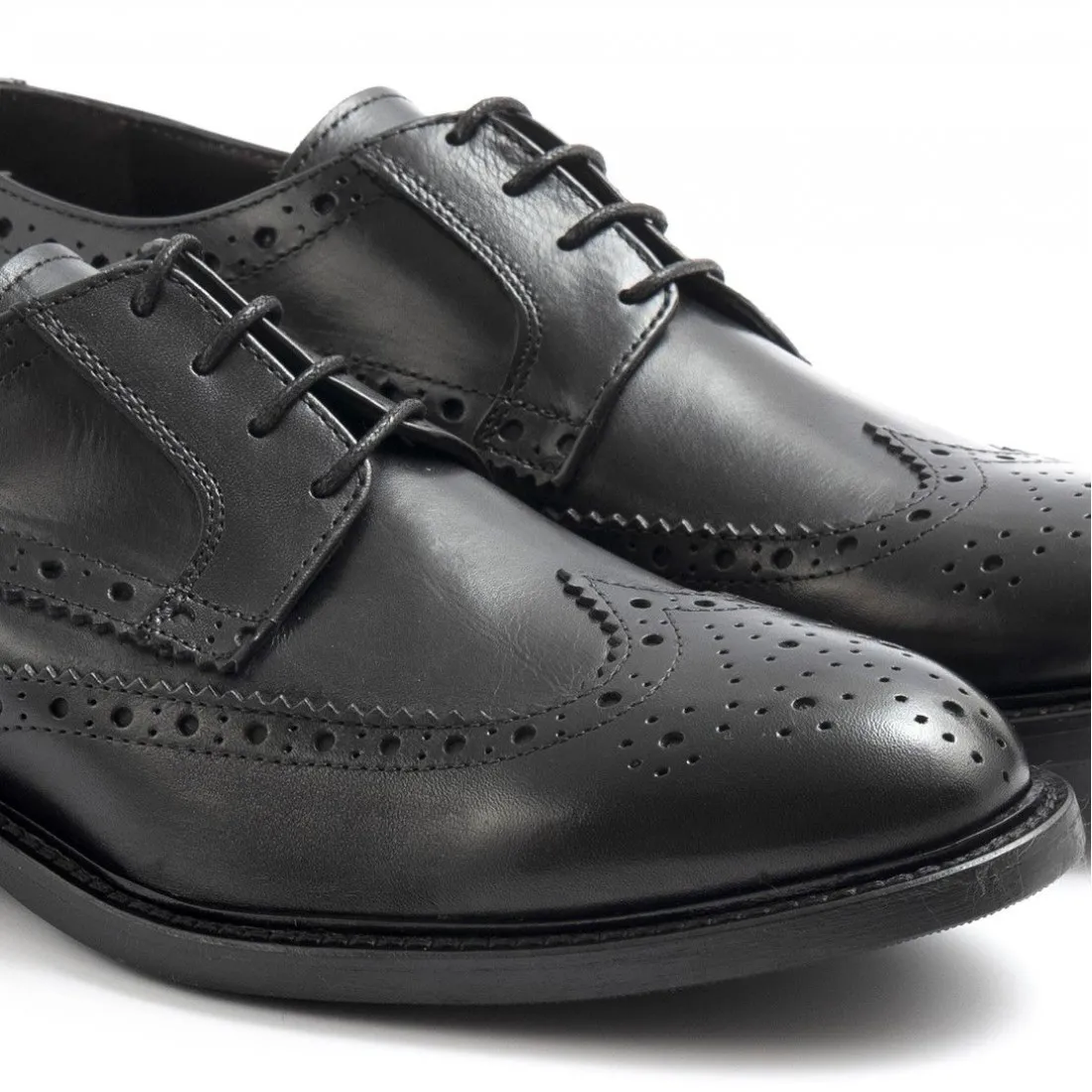 Scarpa derby uomo Sangiorgio nera in pelle