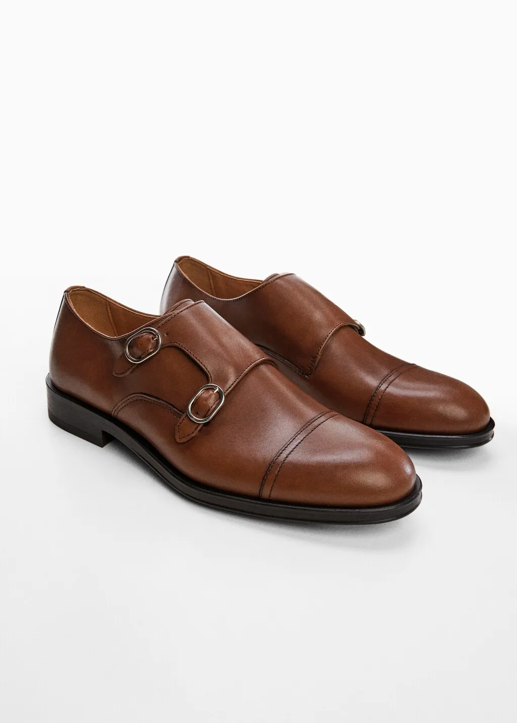 Scarpa monk fibbie pelle