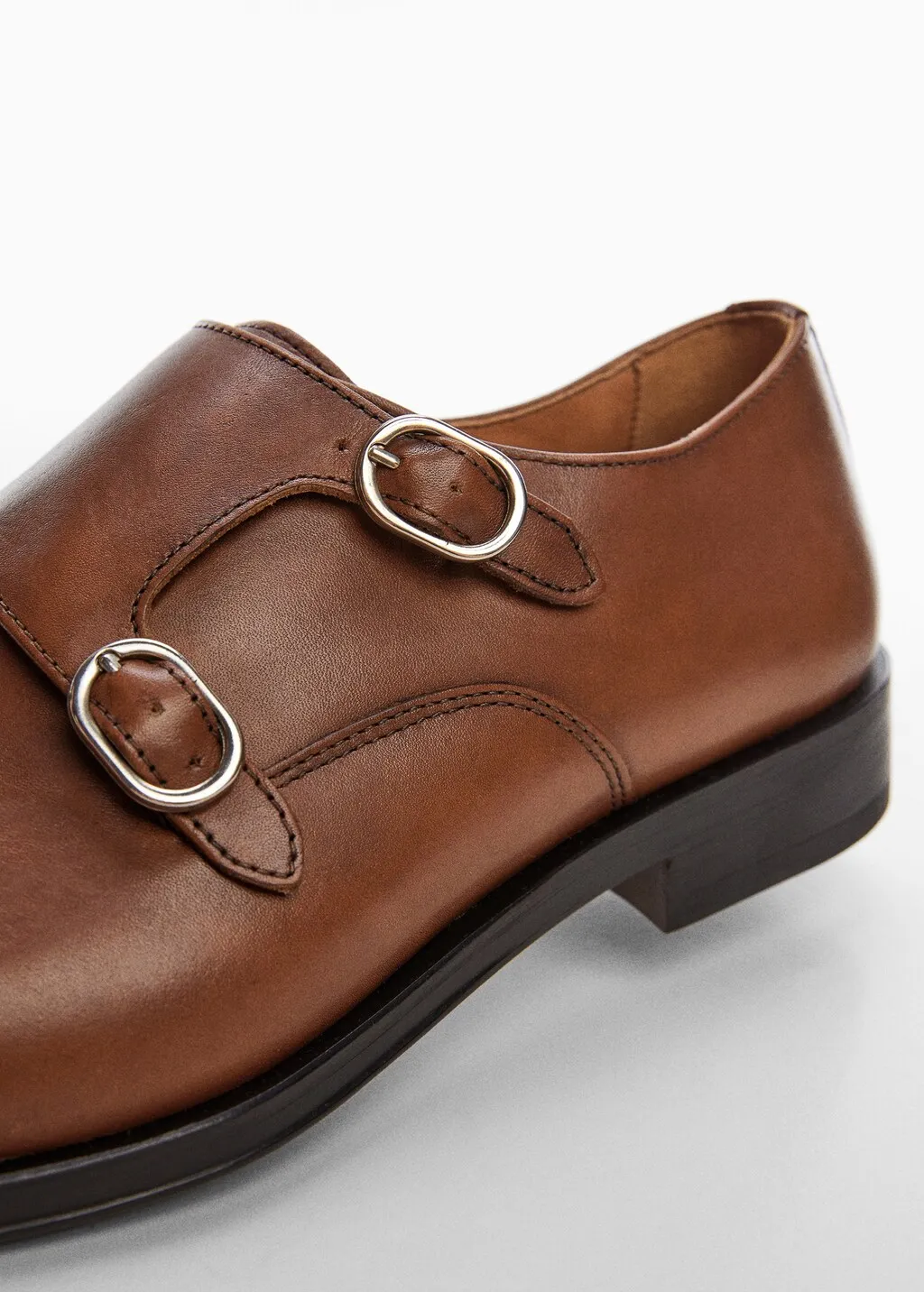 Scarpa monk fibbie pelle