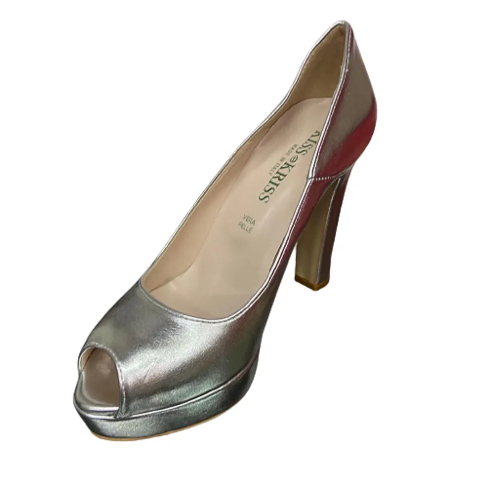 Scarpe classiche da donna KISS KRISS art.H87 ARGENTO decolletè spuntata elegante Glamour