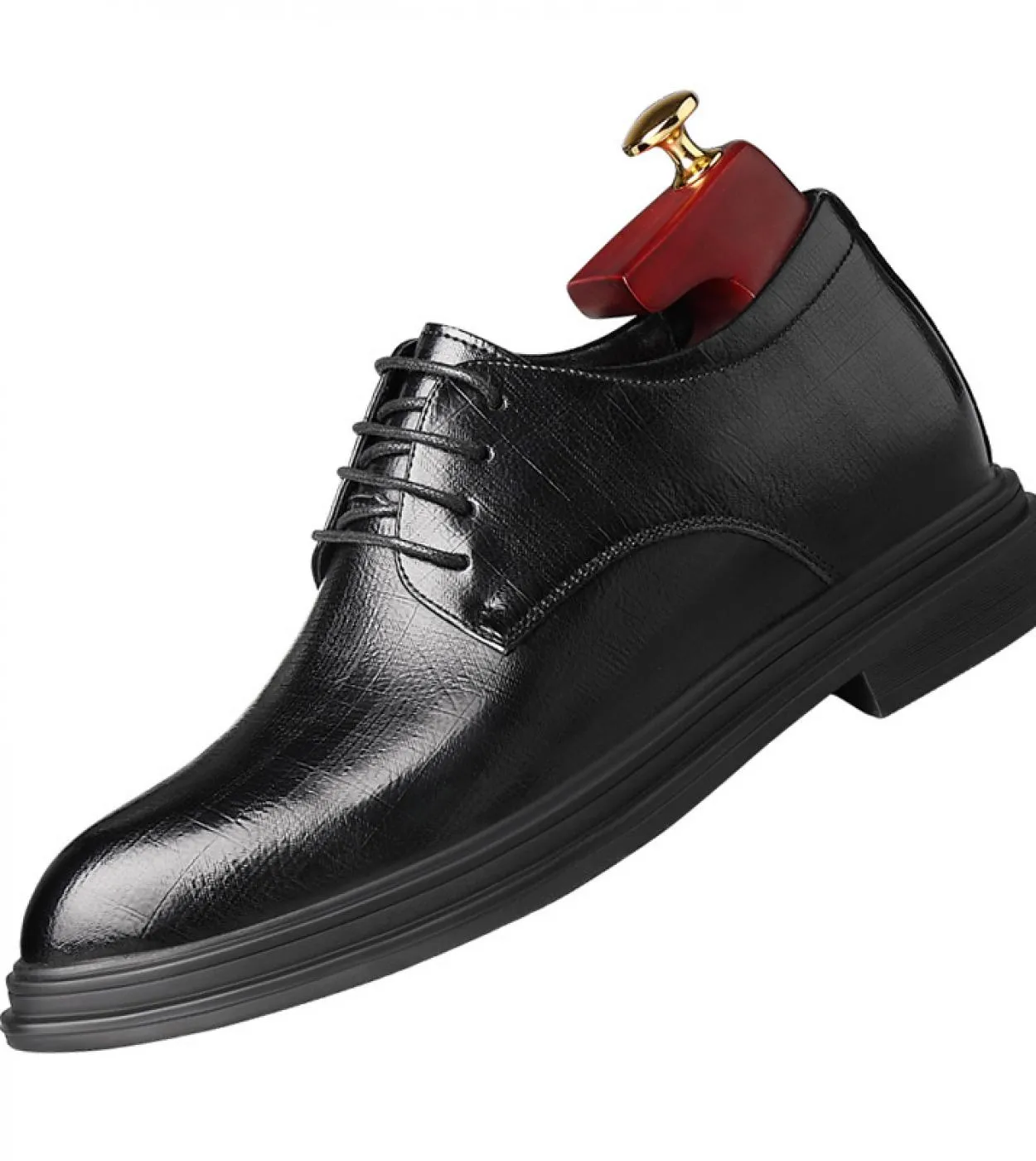 Scarpe da sposa da uomo Tacco nascosto 6cm Scarpe derby da uomo con punta a punta Tacchi alti da uomo stile britannico Oxfords d