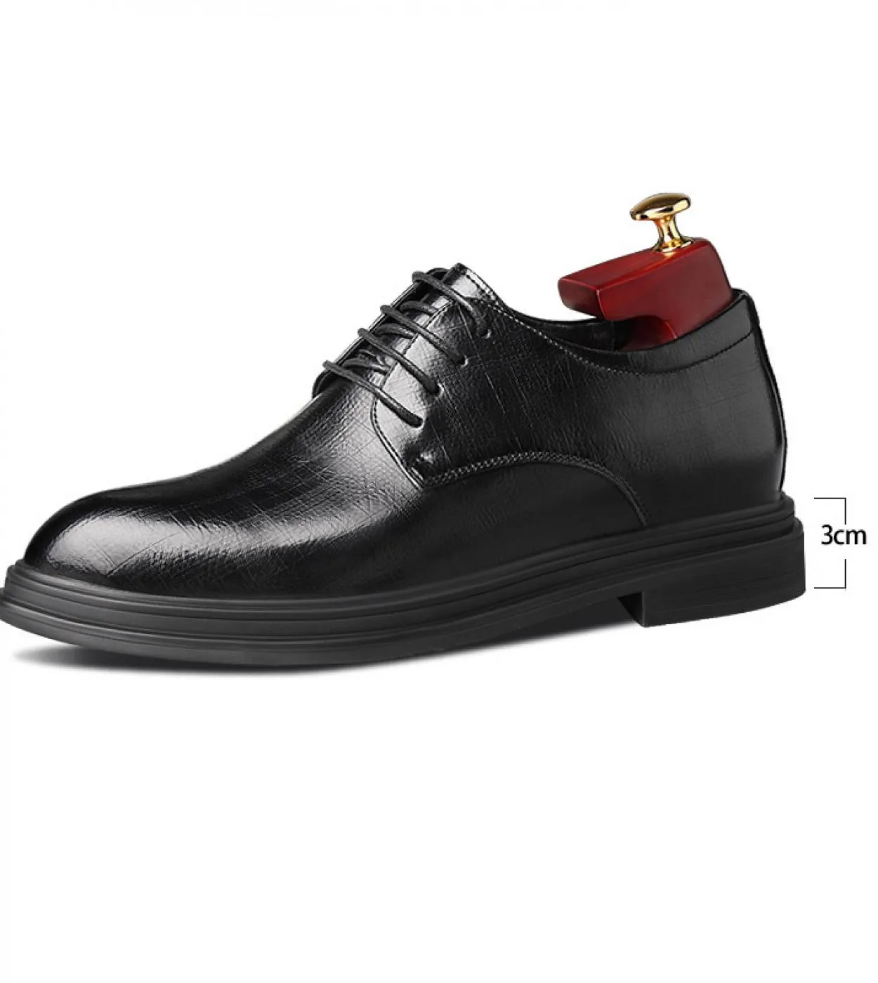 Scarpe da sposa da uomo Tacco nascosto 6cm Scarpe derby da uomo con punta a punta Tacchi alti da uomo stile britannico Oxfords d