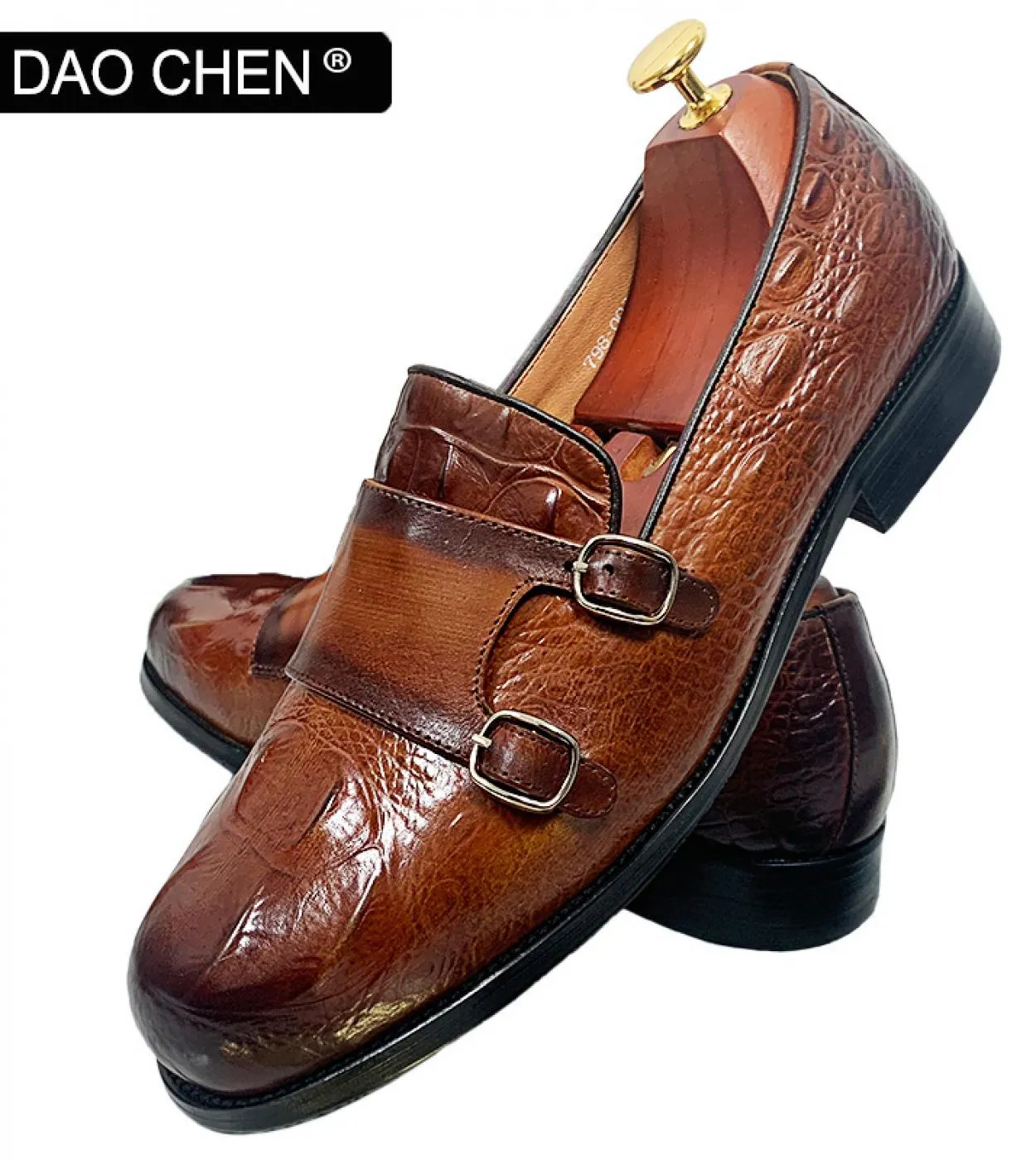 Scarpe da uomo in coccodrillo Mocassini Scarpe da uomo Scarpe casual in pelle Daochen Lusso