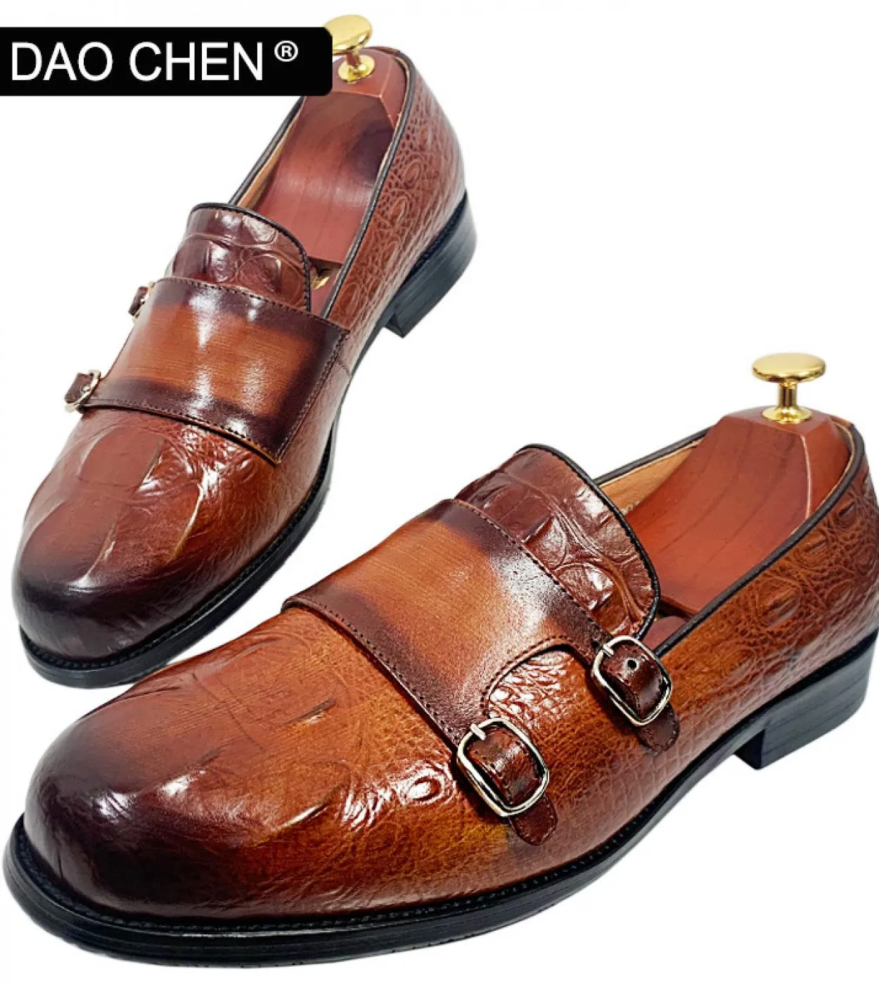 Scarpe da uomo in coccodrillo Mocassini Scarpe da uomo Scarpe casual in pelle Daochen Lusso
