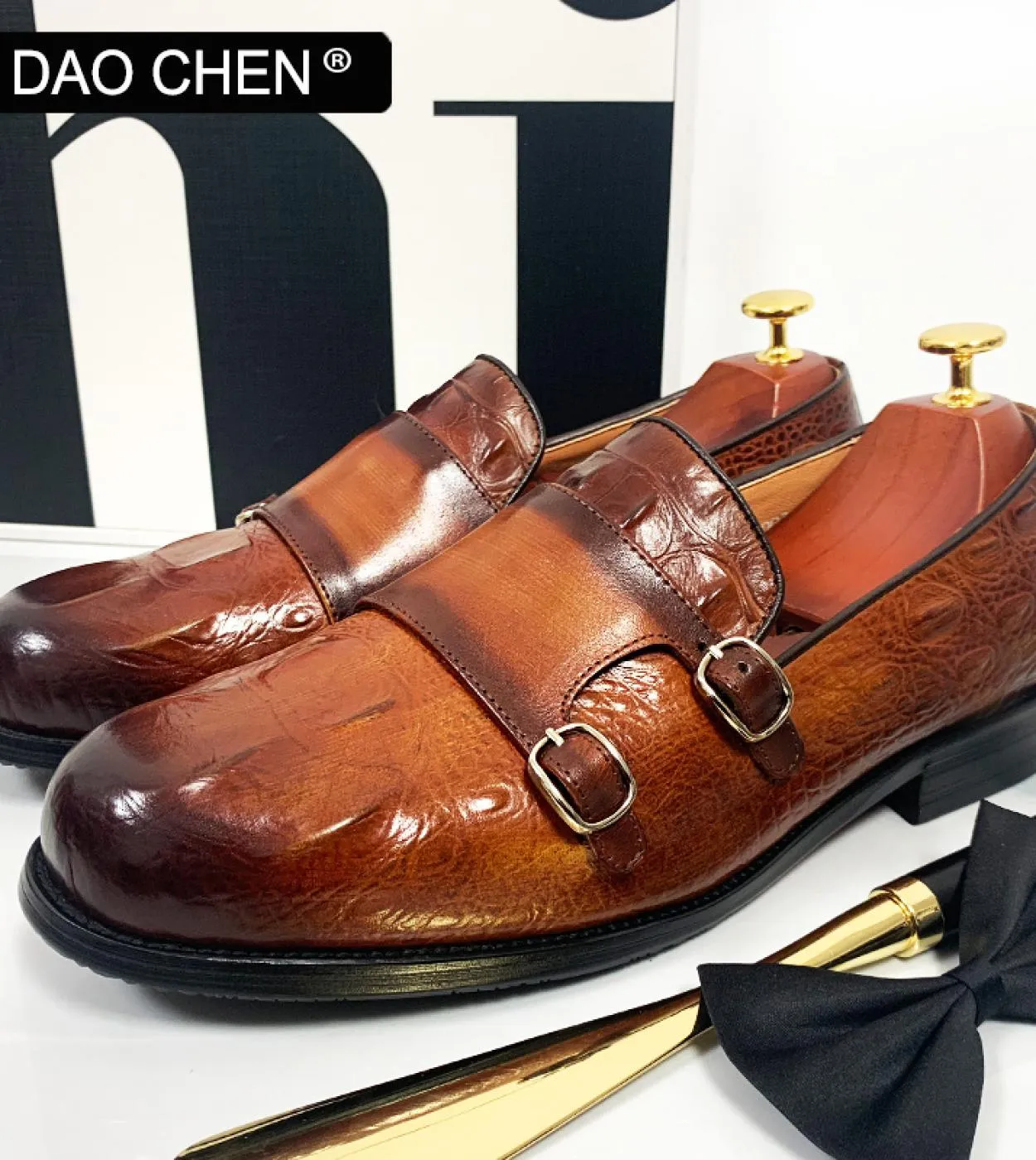Scarpe da uomo in coccodrillo Mocassini Scarpe da uomo Scarpe casual in pelle Daochen Lusso