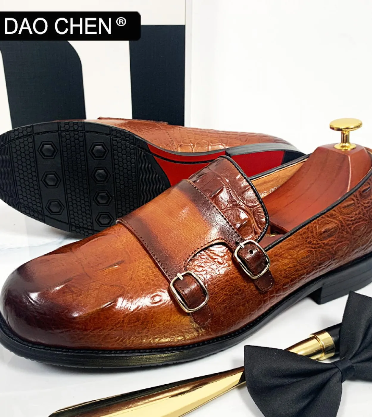 Scarpe da uomo in coccodrillo Mocassini Scarpe da uomo Scarpe casual in pelle Daochen Lusso