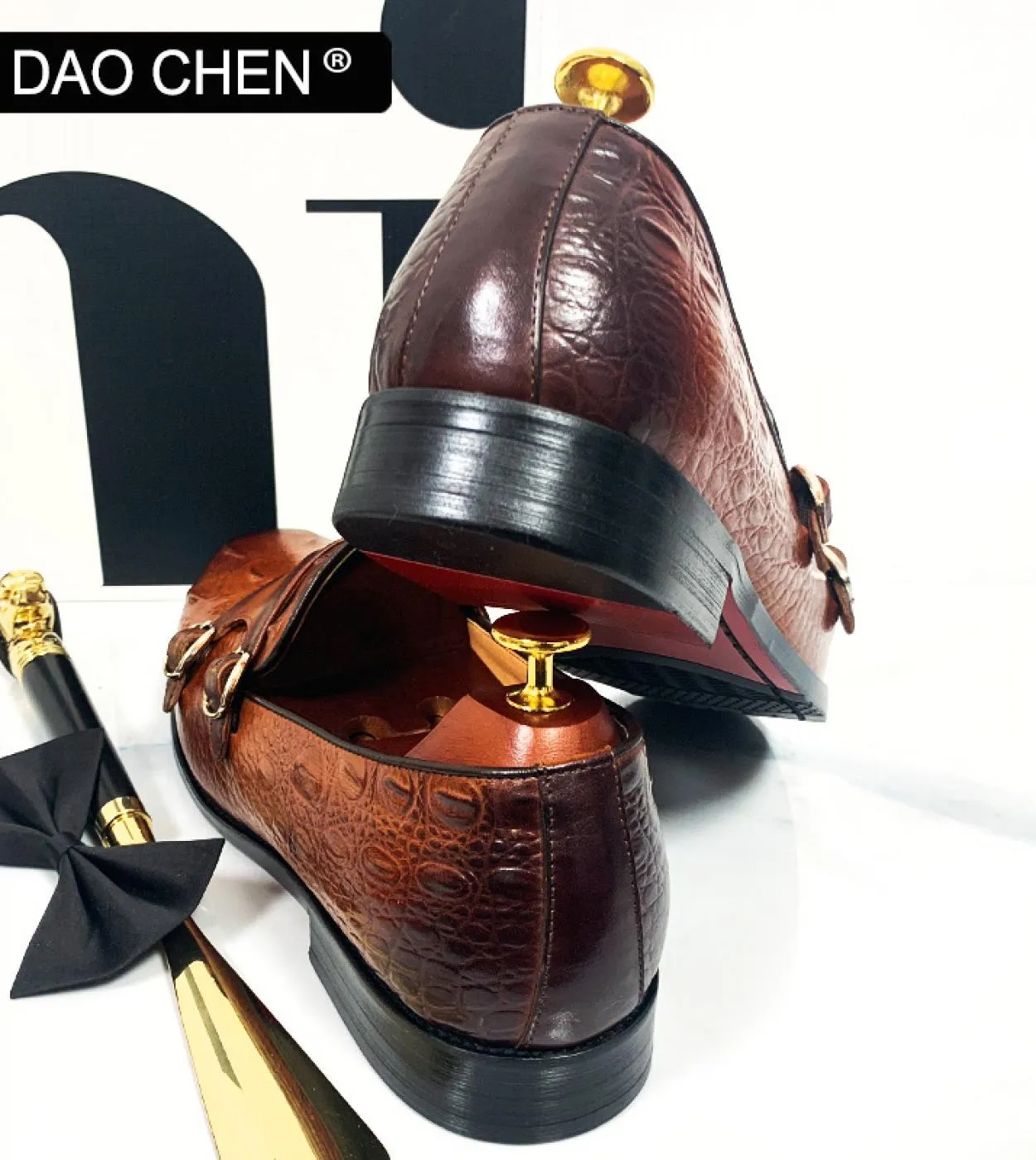 Scarpe da uomo in coccodrillo Mocassini Scarpe da uomo Scarpe casual in pelle Daochen Lusso