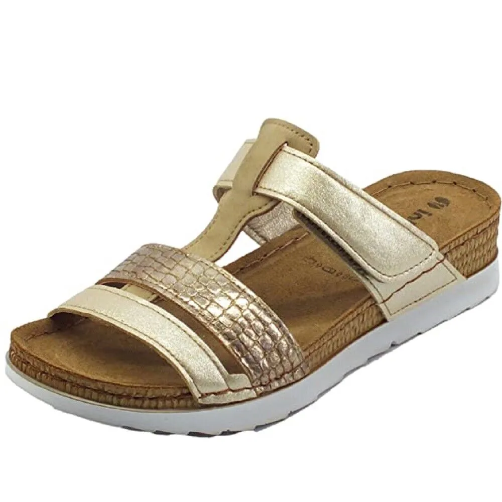 Scarpe donna INBLU art. OF28 ciabatte doppia fascia  platino confort