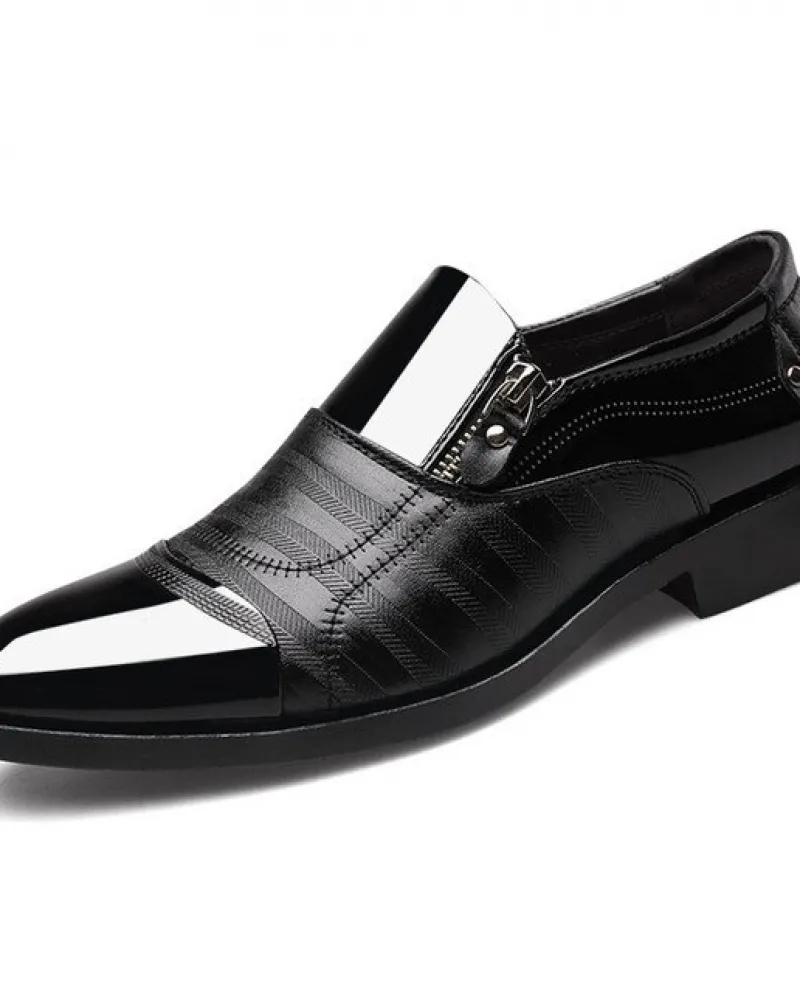 Scarpe eleganti da uomo alla moda Scarpe da lavoro classiche in pelle Slip on Flats Ufficio da sposa Abiti Oxford Mocassino Walk