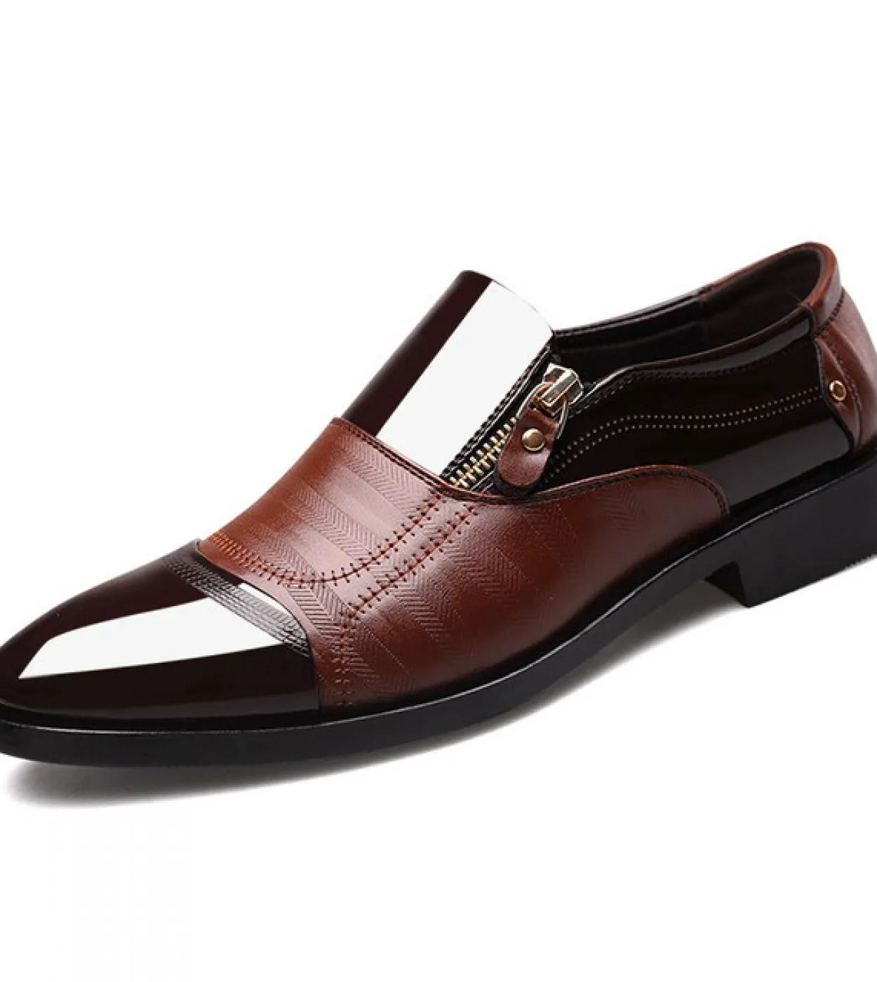 Scarpe eleganti da uomo daffari classiche Moda Scarpe da sposa formali eleganti da uomo Slip On Office Oxford Shoes For Men Bla