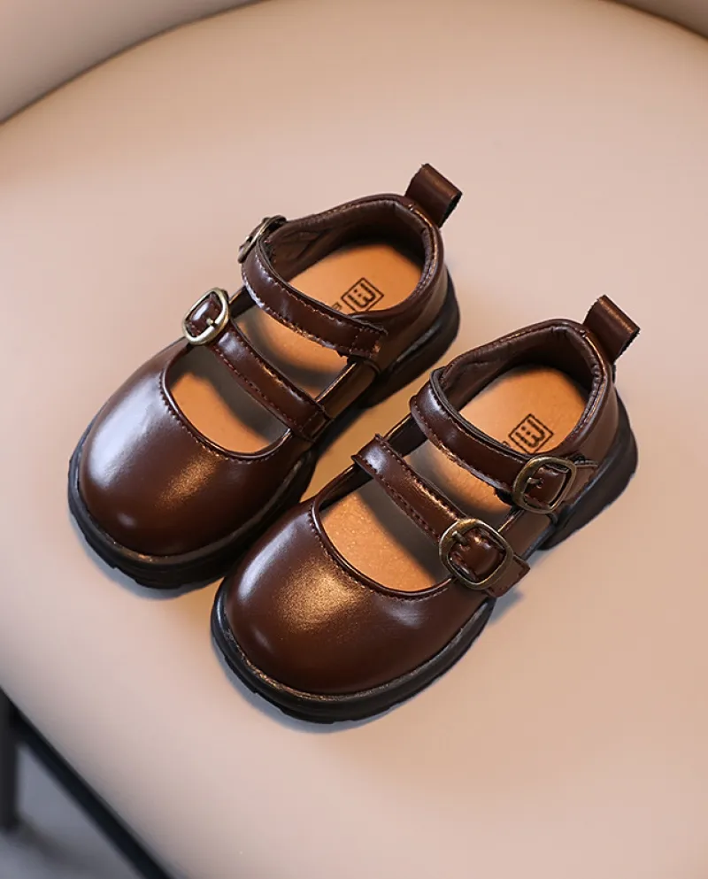 Scarpe in pelle per bambini Mocassini per ragazze retrò casual stile britannico primavera e autunno
