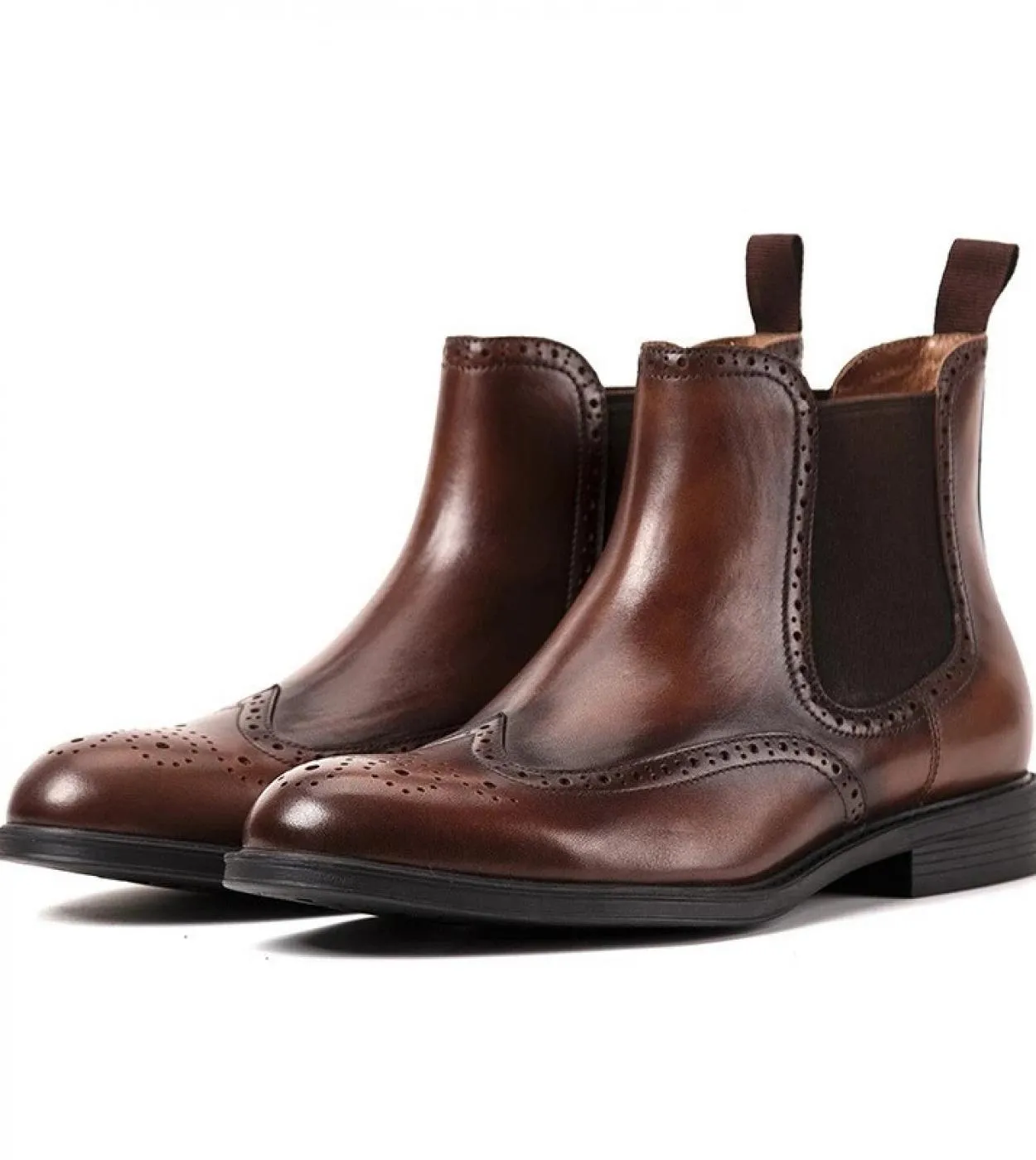 Scarpe invernali calde da uomo in vera pelle di lusso italiano con stivaletti Chelsea in pelliccia Slip On Abito da lavoro class