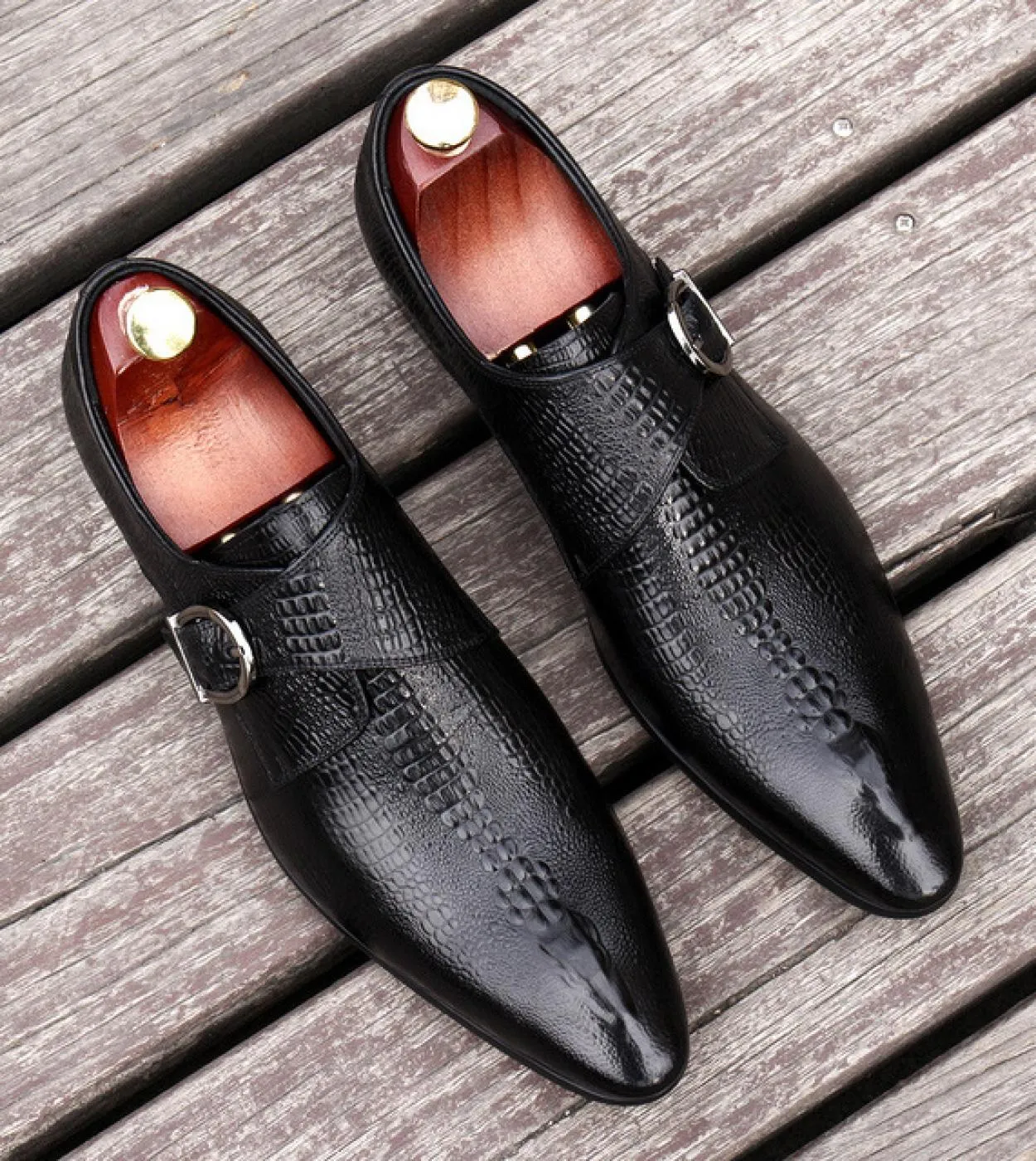 Scarpe Oxford da uomo italiane di lusso da sposa in vera pelle modello coccodrillo fatte a mano scarpe eleganti nere piatte moca