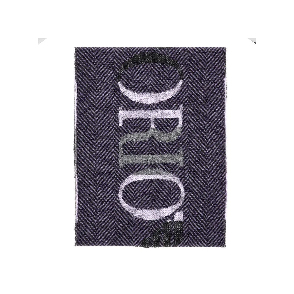 Sciarpa in misto lana chevron con logo