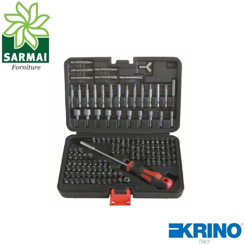 SET ASSORTIMENTO INSERTI CHIAVI ED ACCESSORI PZ. 138 KRINO