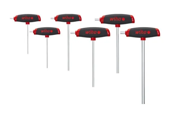 Set chiavi esagonali a T Wiha, 6 pezzi, Metrico, 2.5 → 8mm, con braccio Lungo