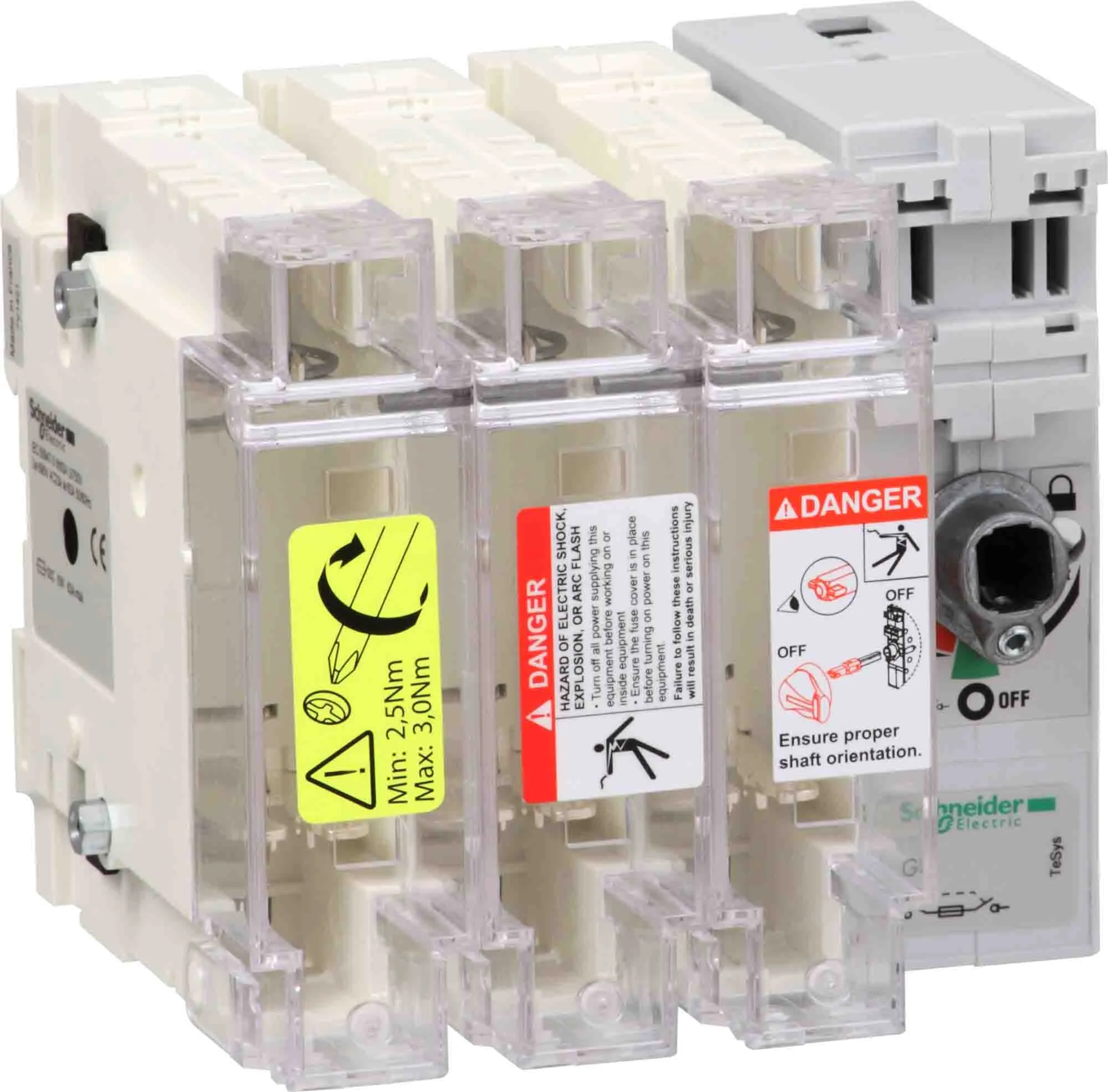 Sezionatore portafusibili Schneider Electric GS2G3 3 NA, corrente max 63A, 3, fusibile 000 TeSys GS2G