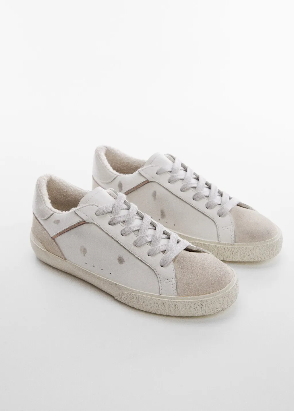 Sneaker pelle effetto consumato