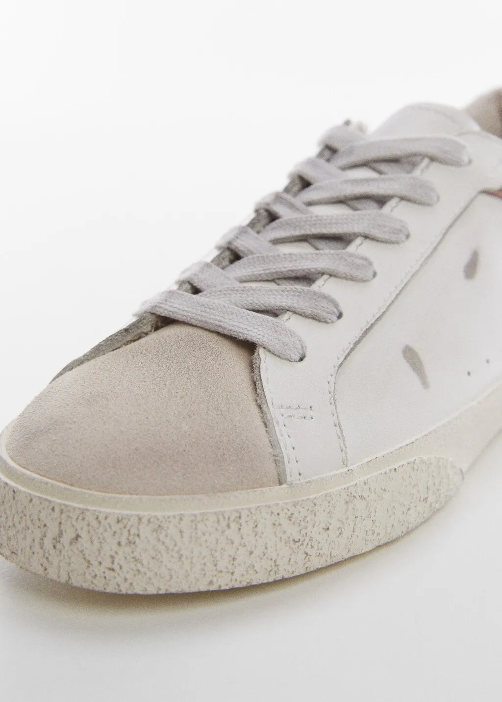 Sneaker pelle effetto consumato