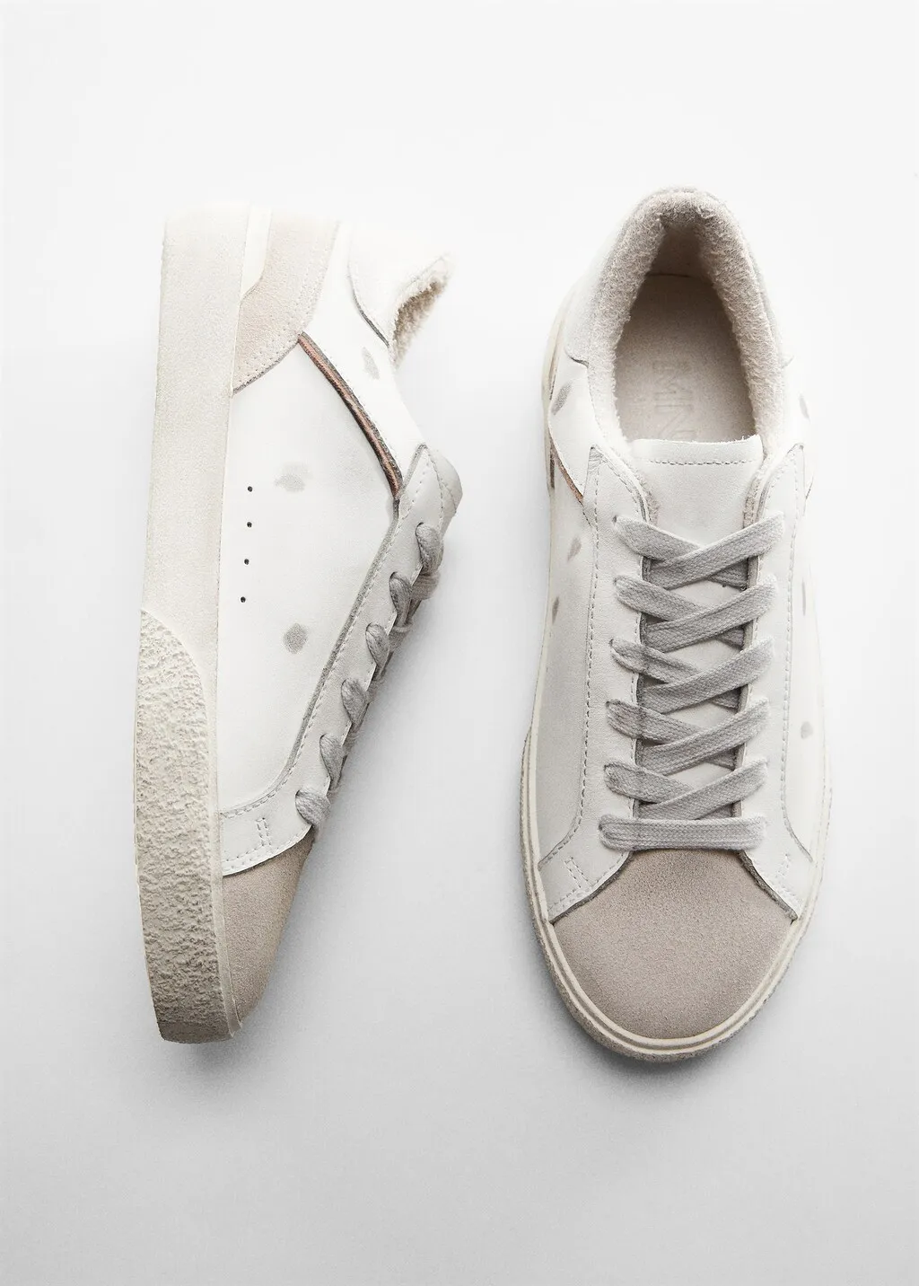 Sneaker pelle effetto consumato
