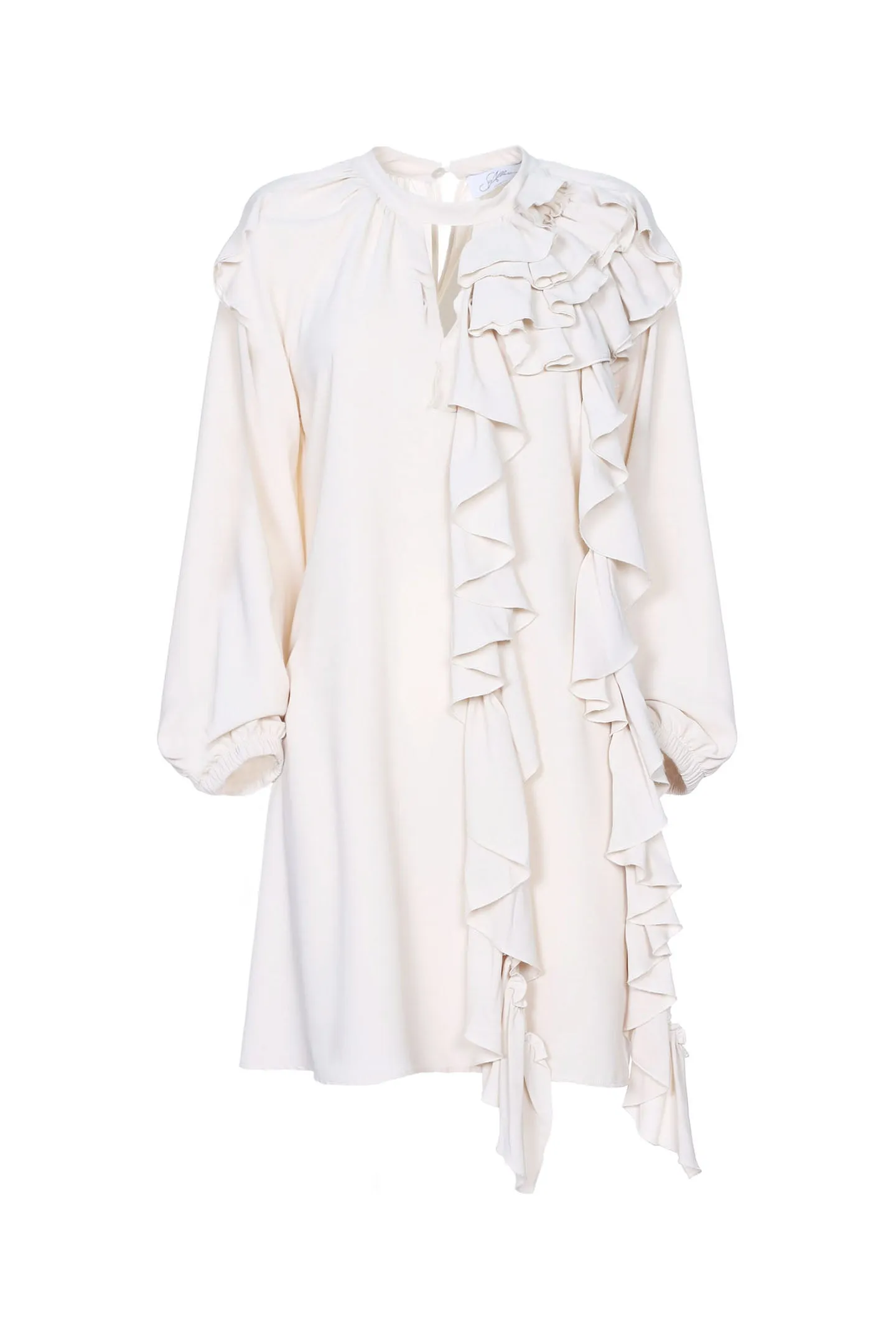 Soallure - ABITO TUNICA VOLANT CREPE DE CHINE