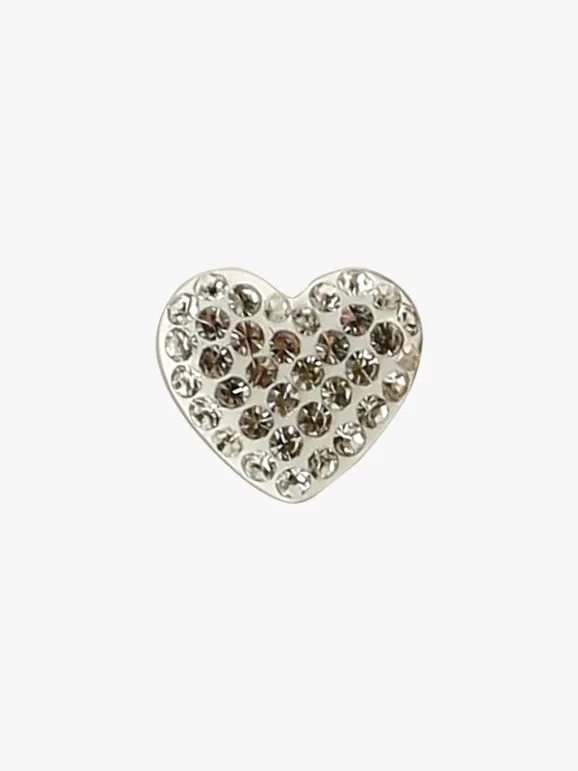 Solada Boucle d'oreille coeur avec strass