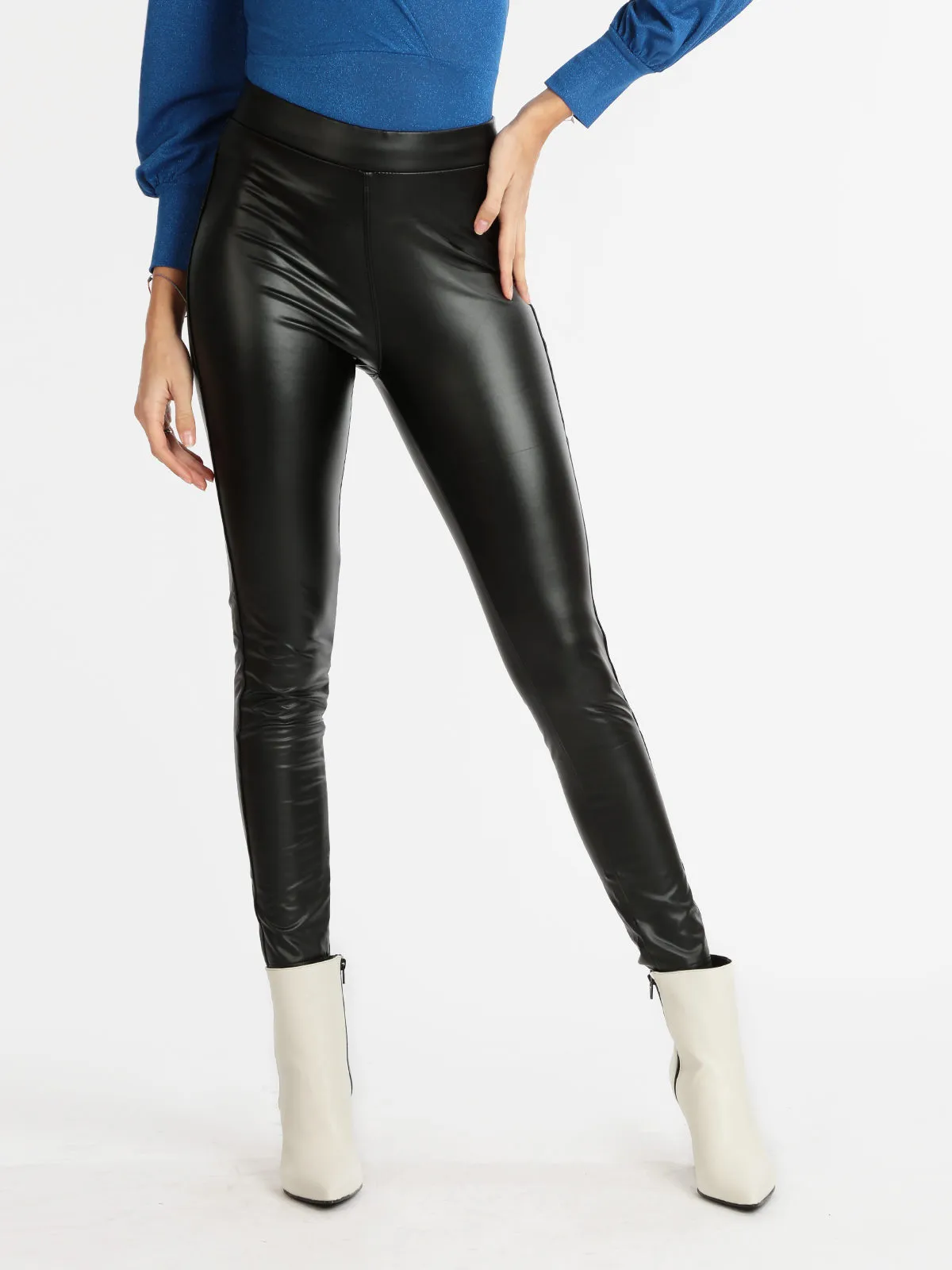 Solada Legging femme simili cuir