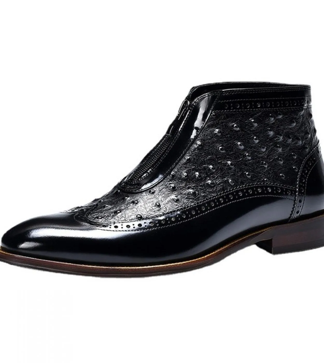 Stivaletti Chelsea per il tempo libero da uomo in vera pelle di lusso 2023 scarpe eleganti da uomo con plateau modello coccodril