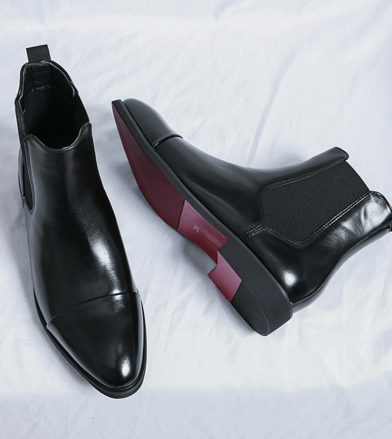 Stivaletti formali da uomo Business Casual da uomo di alta qualità Abito da ufficio Chelsea Stivali da uomo Slip On Oxfords Desi