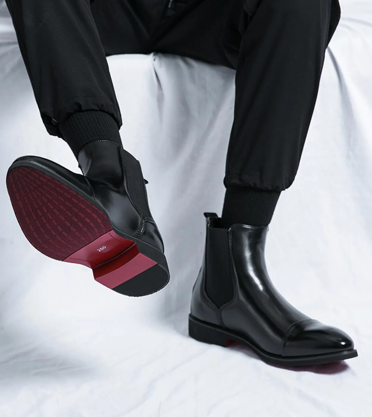 Stivaletti formali da uomo Business Casual da uomo di alta qualità Abito da ufficio Chelsea Stivali da uomo Slip On Oxfords Desi