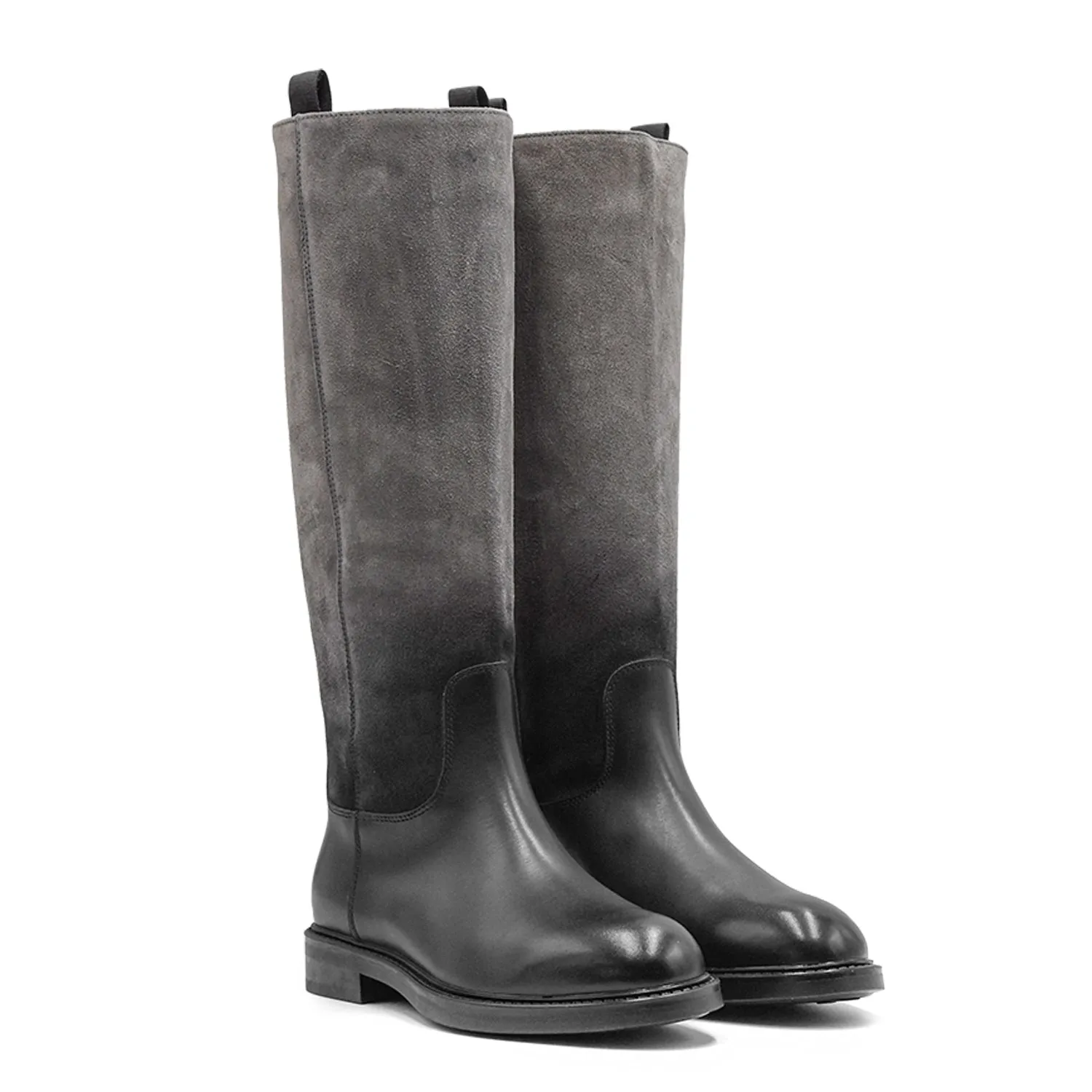 Stivali Donna Doucal's Nero Con Particolare Sfumatura Grigio