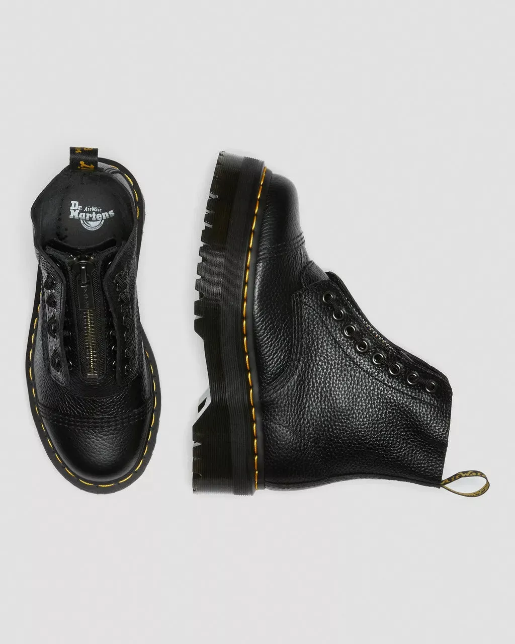 Stivali platform in nappa lavorata Sinclair DR MARTENS