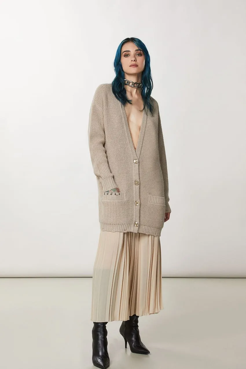 Strickjacke aus Wollmischung