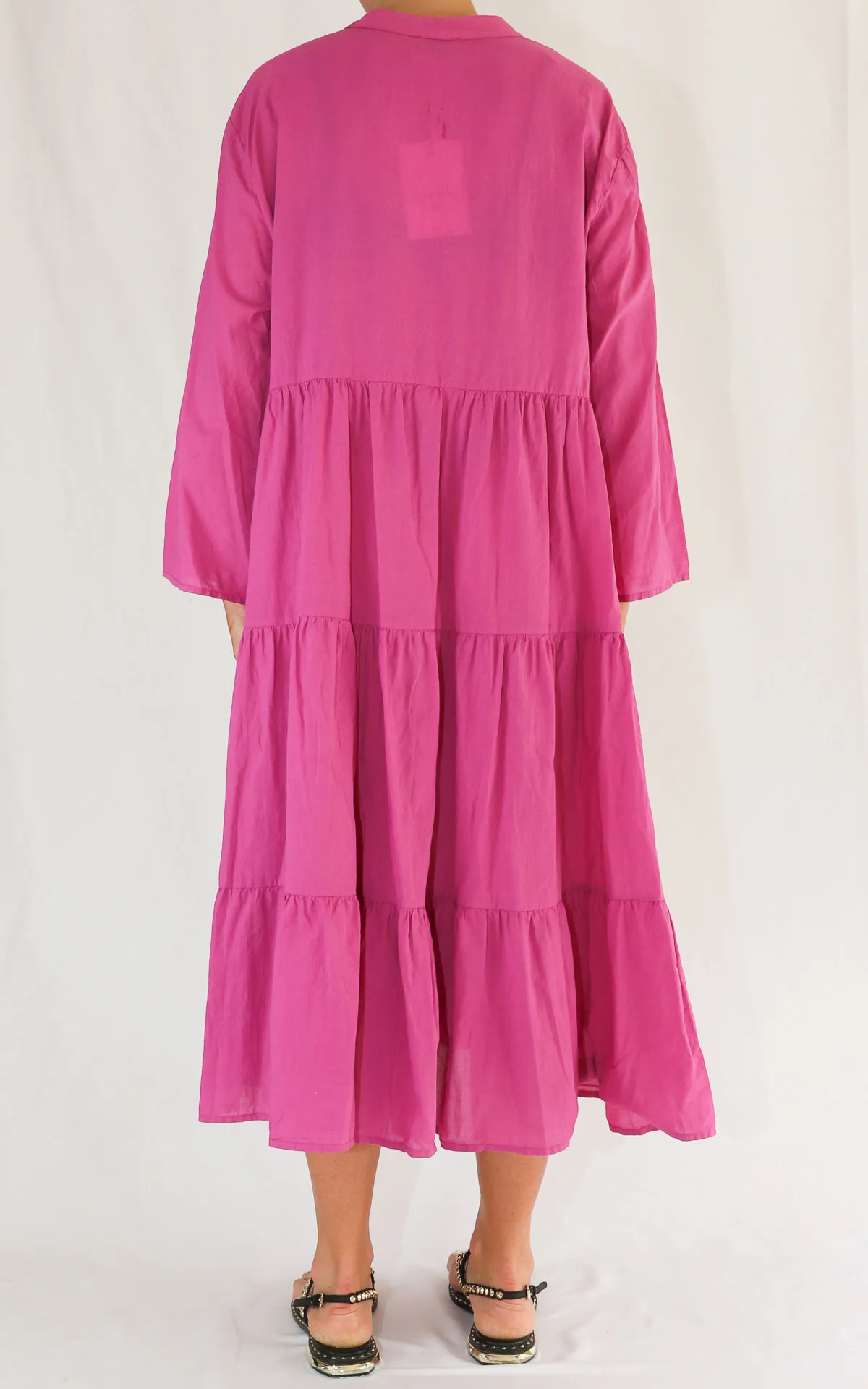 SUSYMIX – Abito camicia balze – FUXIA