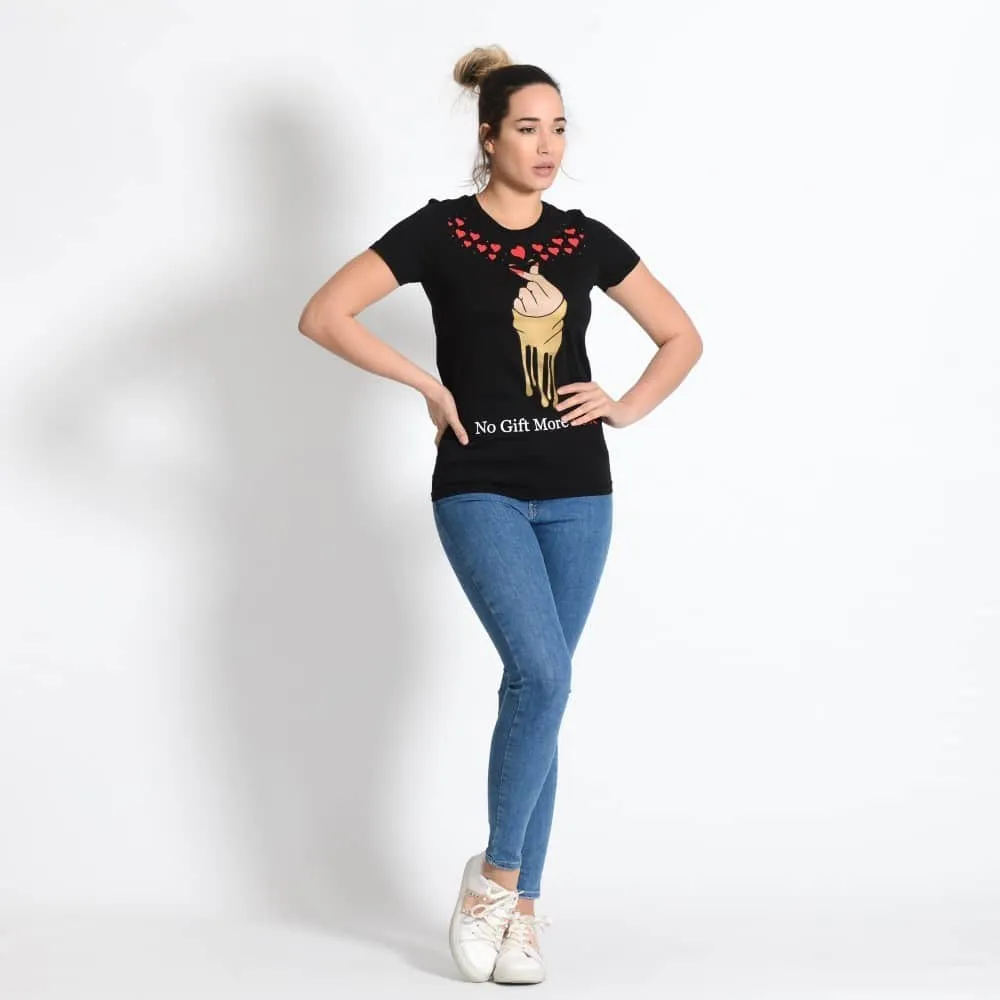 T-shirt donna stampa heart