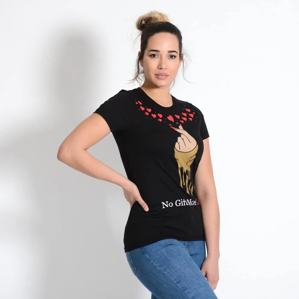 T-shirt donna stampa heart
